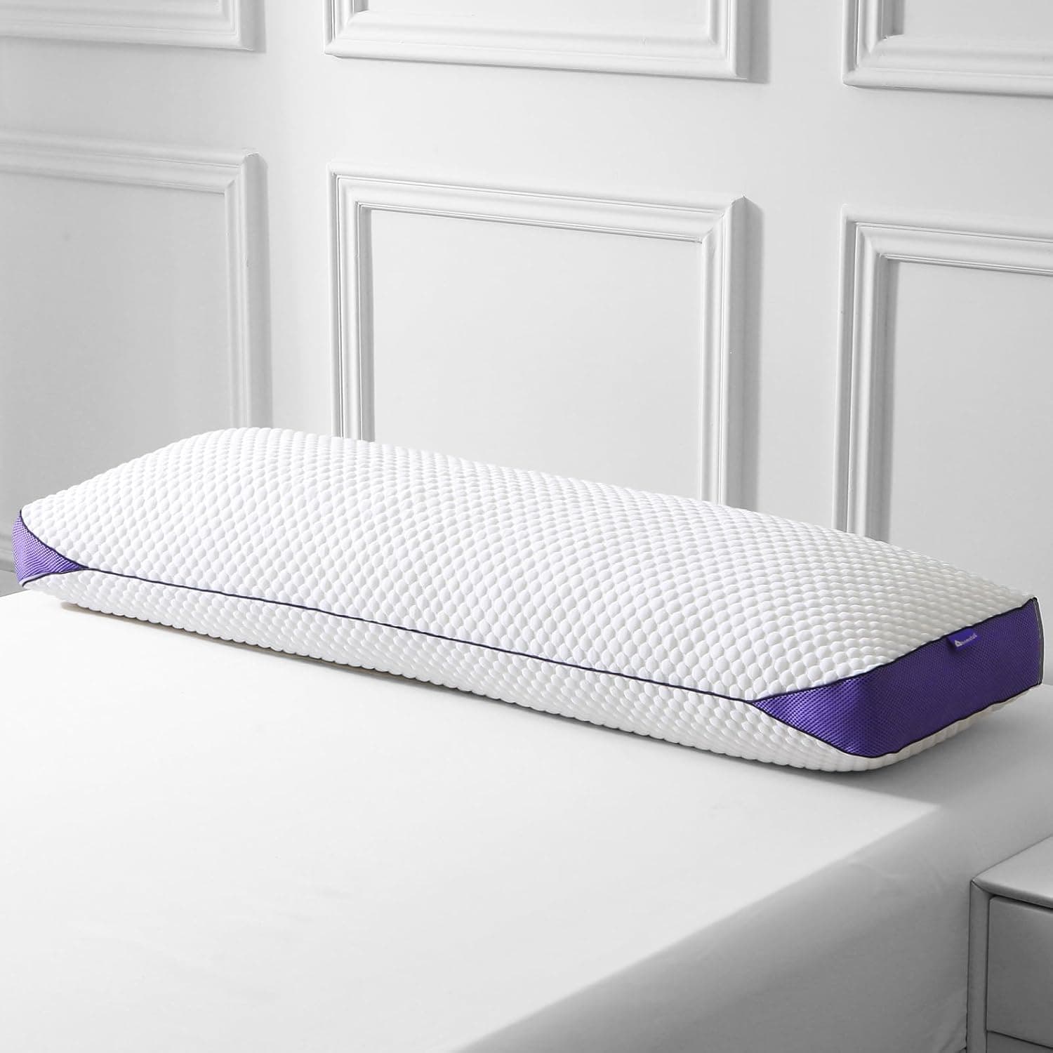 HOMELAB Adjustable Shredded Memory Foam Body Pillow, Cooling Long Pillow with Washable Cover, Full Support
